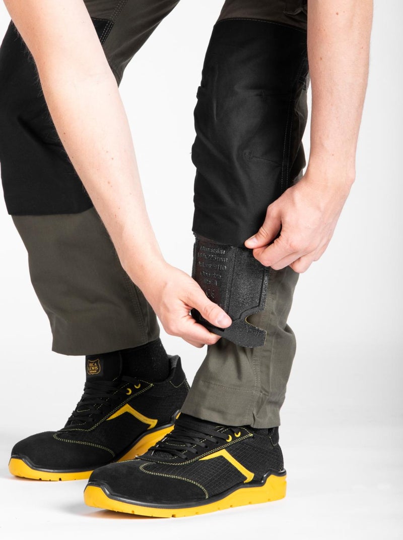 Pantalón de trabajo multibolsillos Fibreflex® MOBILOS 'Rica Lewis' Verde - Kiabi