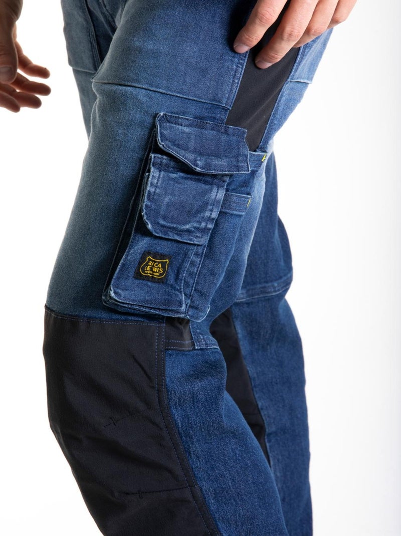 Pantalón de trabajo multibolsillos Fibreflex® MOBTEC 'Rica Lewis' Azul - Kiabi