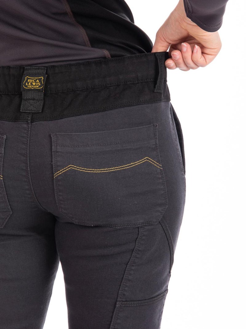 Pantalón de trabajo multibolsillos stretch BETTYC 'Rica Lewis' Gris antracita - Kiabi