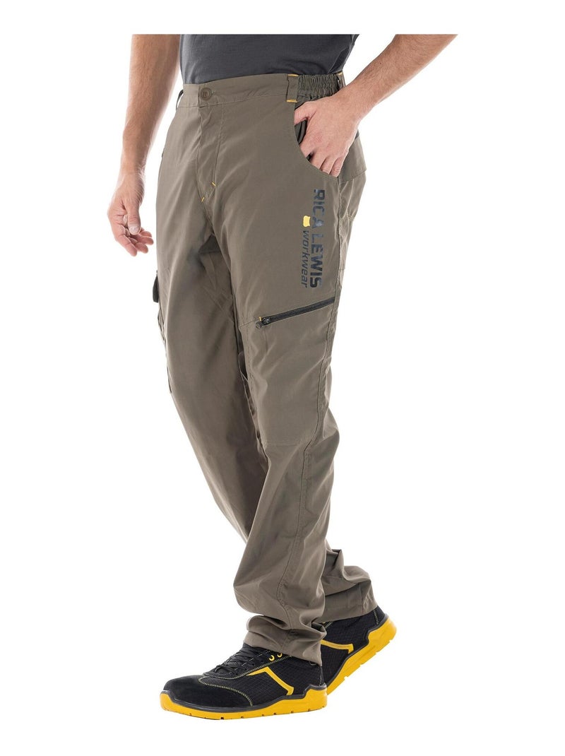 Pantalón de trabajo técnico multibolsillos LONGTEC 'Rica Lewis' Caqui - Kiabi