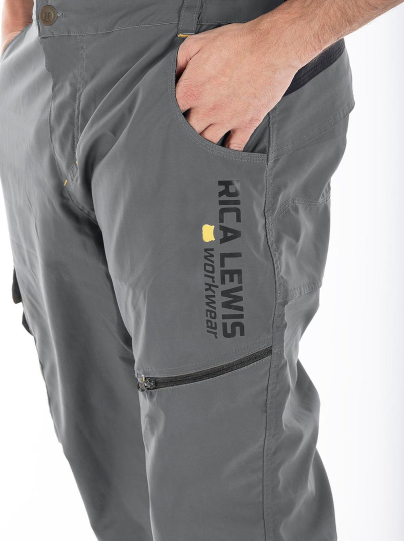 Pantalón de trabajo técnico multibolsillos LONGTEC 'Rica Lewis' Gris - Kiabi