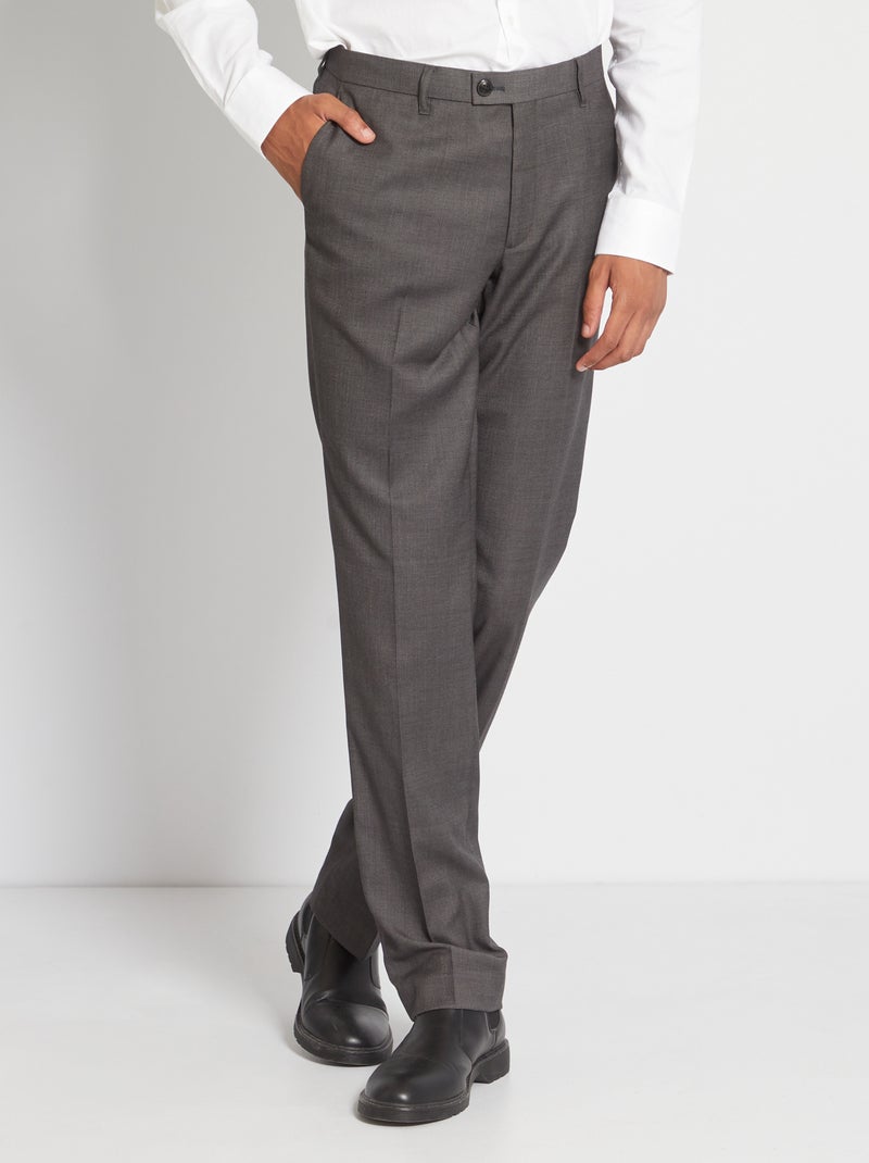Pantalón de traje +1,90 m gris - Kiabi