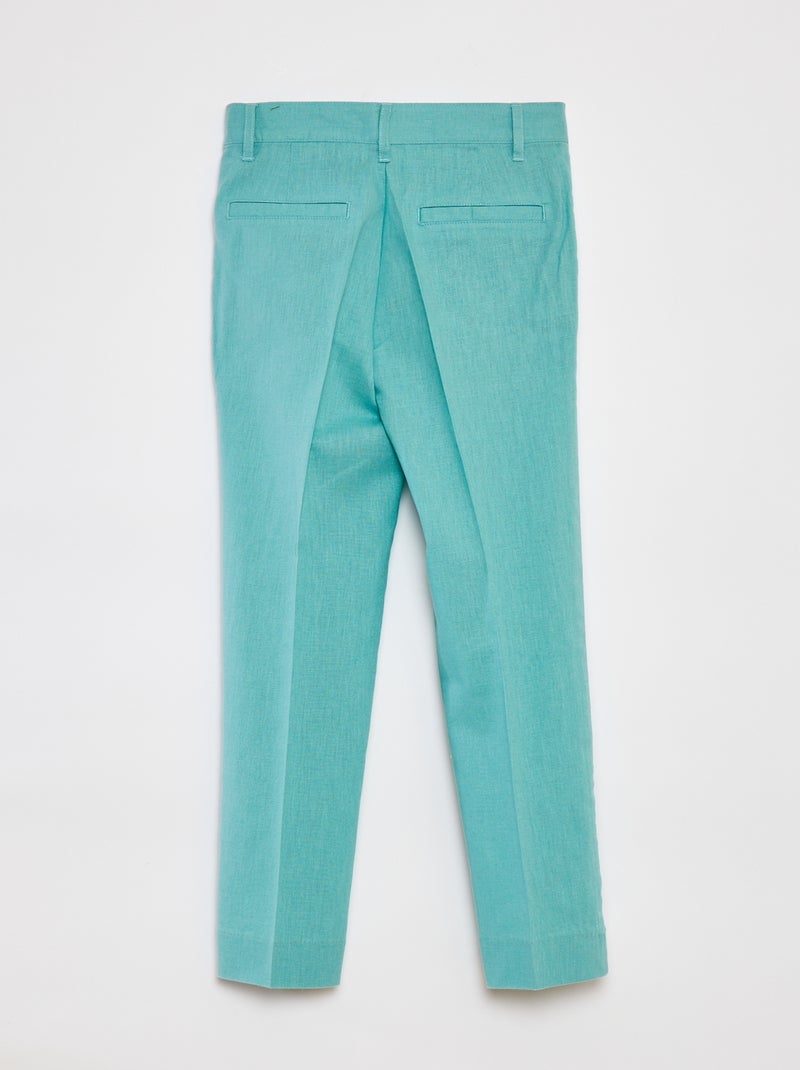 Pantalón de traje ajustable VERDE - Kiabi