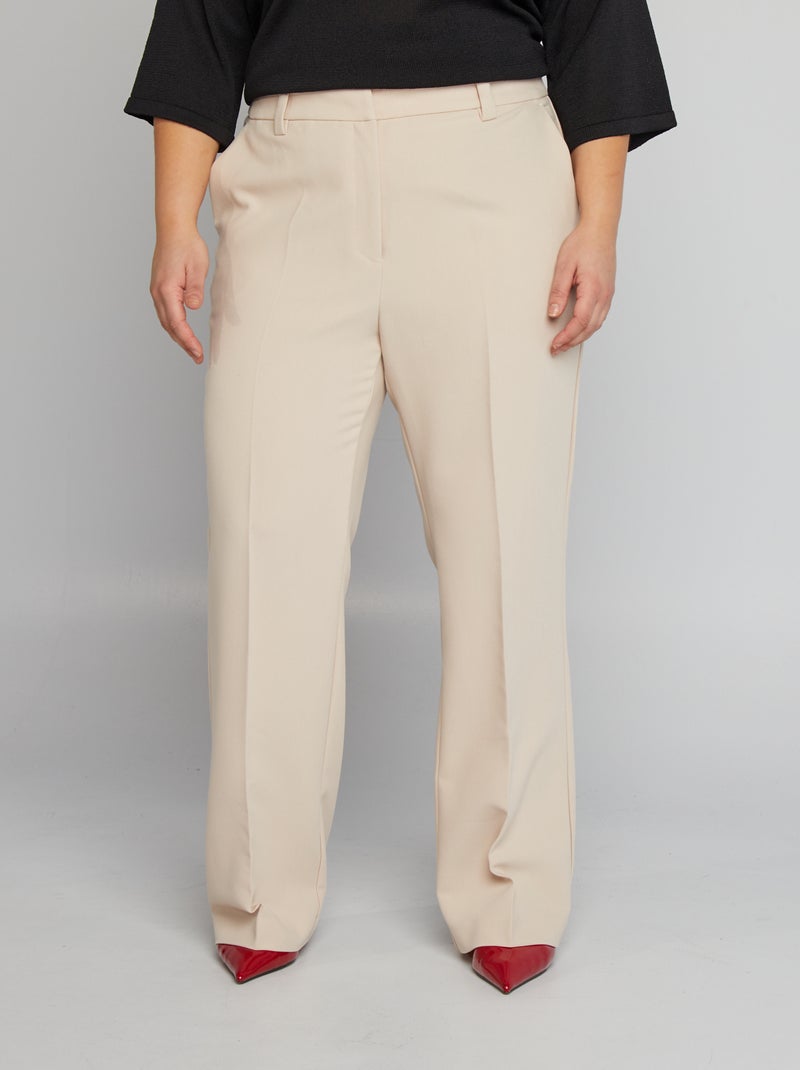 Pantalón de traje ancho BEIGE - Kiabi