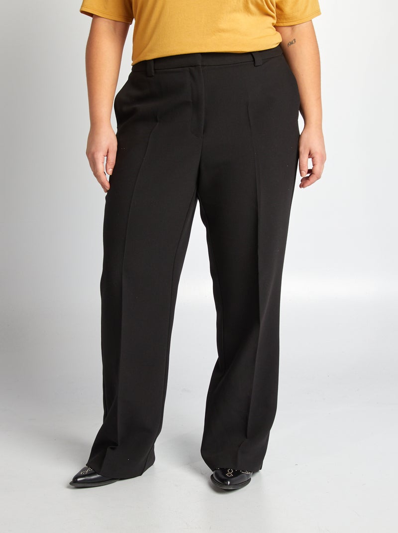 Pantalón de traje ancho negro - Kiabi
