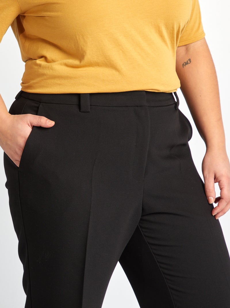 Pantalón de traje ancho negro - Kiabi