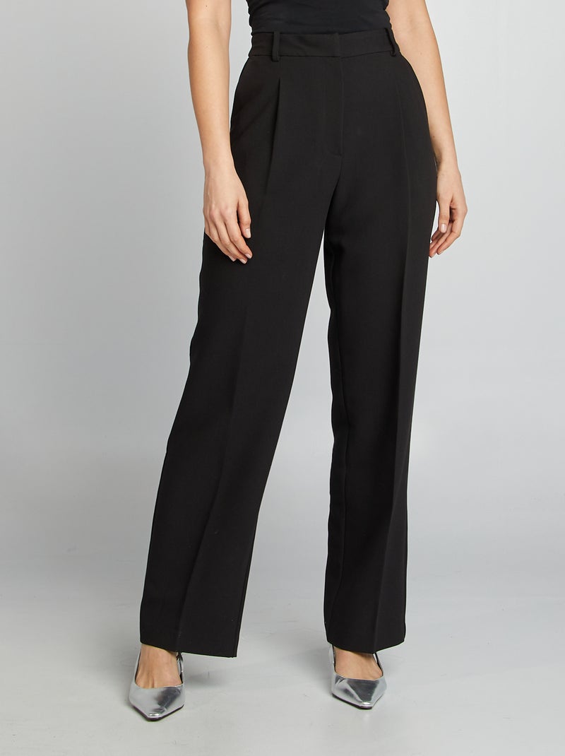 Pantalón de traje ancho negro - Kiabi