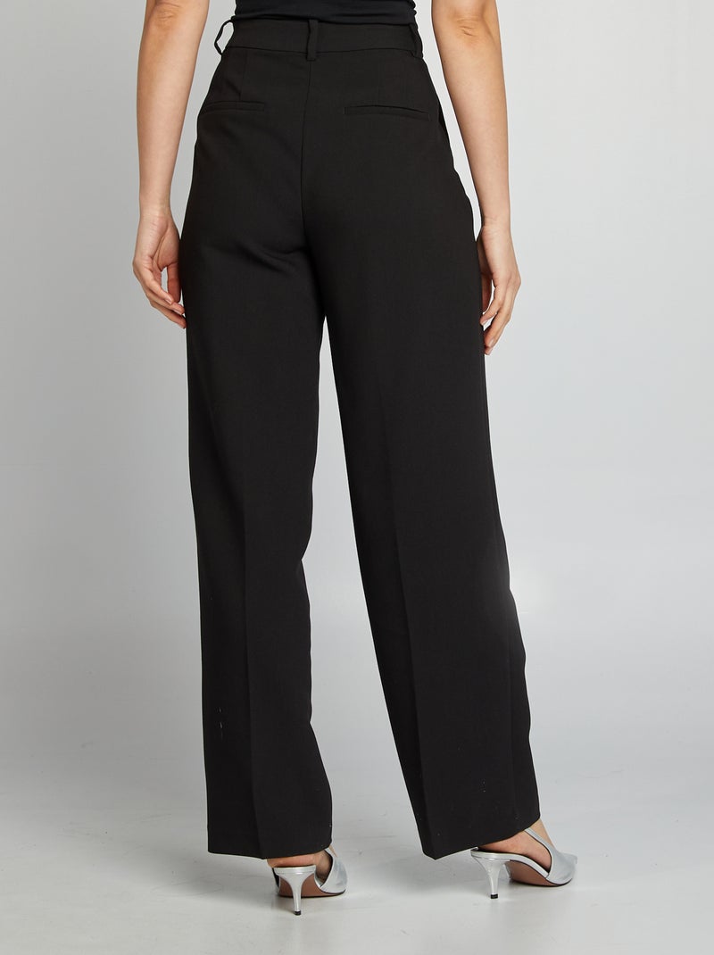 Pantalón de traje ancho negro - Kiabi