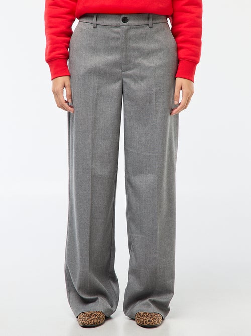 Pantalón de traje de franela - Kiabi