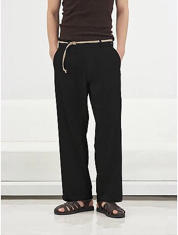 Pantalón de traje de hombre de lino y algodón giesto