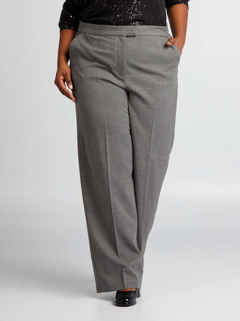 Pantalón de traje de lana GRIS - Kiabi
