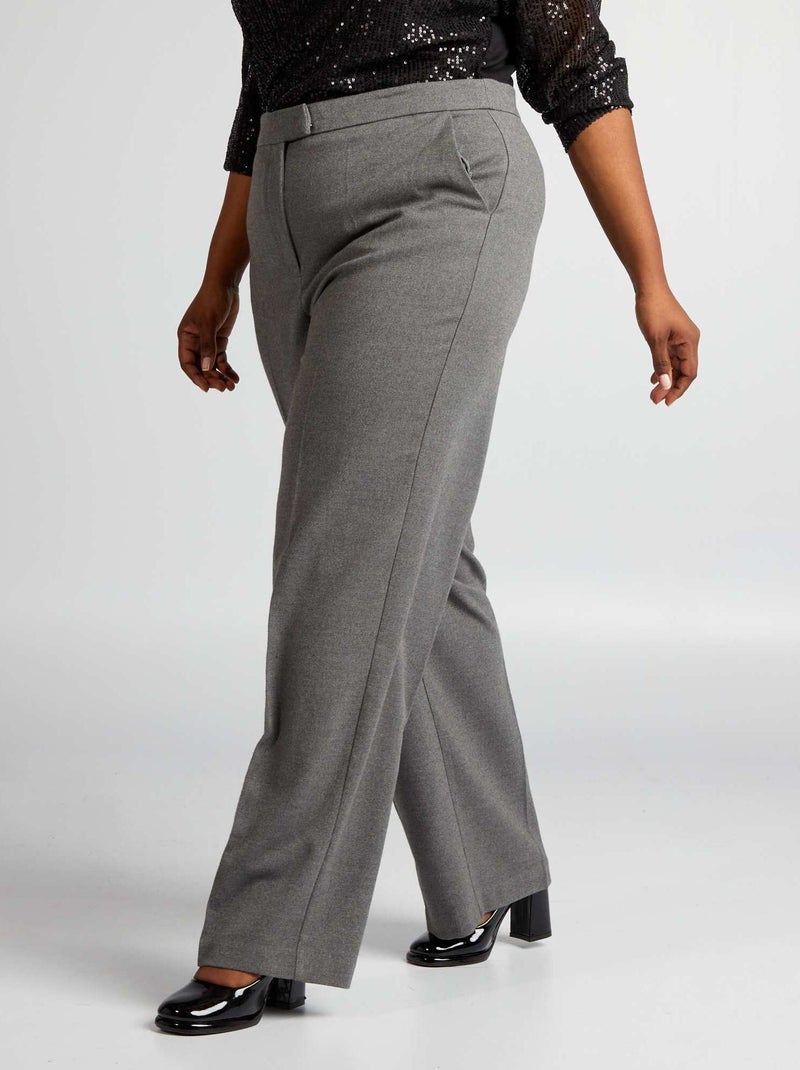 Pantalón de traje de lana GRIS - Kiabi