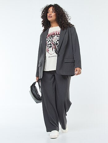 Pantalón de traje de talle alto y corte ancho / wide leg