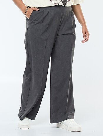Pantalón de traje de talle alto y corte ancho / wide leg