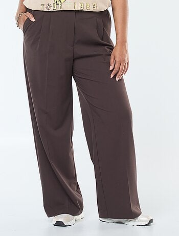 Pantalón de traje de talle alto y corte ancho / wide leg