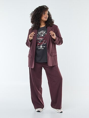 Pantalón de traje de talle alto y corte ancho / wide leg