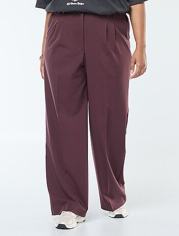Pantalón de traje de talle alto y corte ancho / wide leg