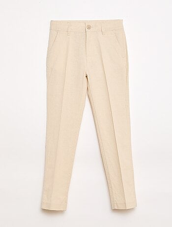 Pantalón de traje en mezcla de lino