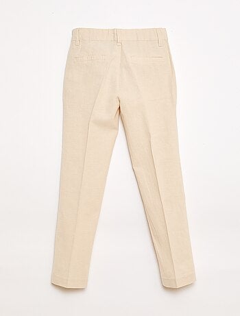 Pantalón de traje en mezcla de lino