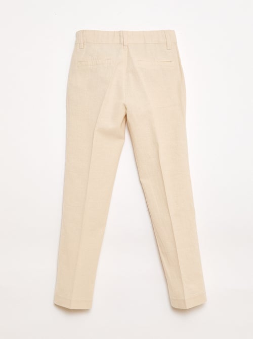 Pantalón de traje en mezcla de lino - Kiabi