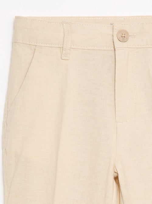 Pantalón de traje en mezcla de lino - Kiabi