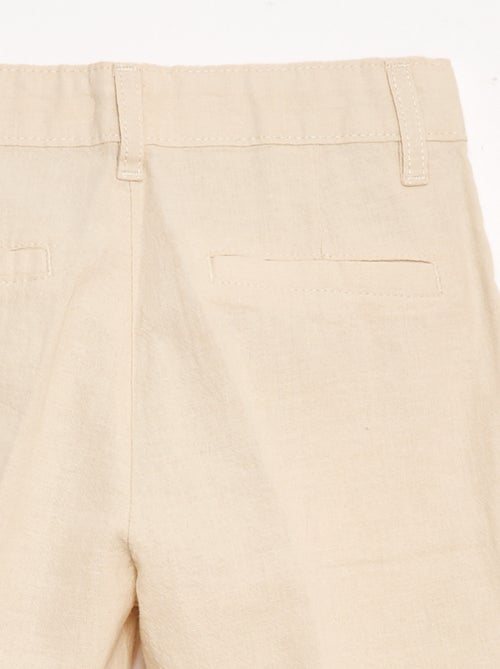Pantalón de traje en mezcla de lino - Kiabi