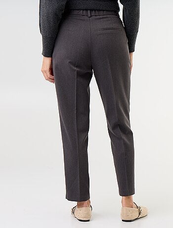 Pantalón de traje liso con 2 bolsillos