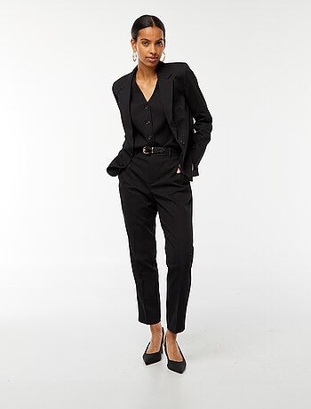 Pantalón de traje liso con 2 bolsillos