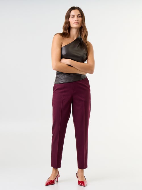Pantalón de traje liso con 2 bolsillos - Kiabi Pantalón de traje liso con 2 bolsillos - Kiabi