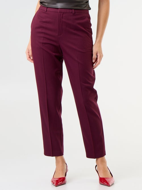 Pantalón de traje liso con 2 bolsillos - Kiabi Pantalón de traje liso con 2 bolsillos - Kiabi