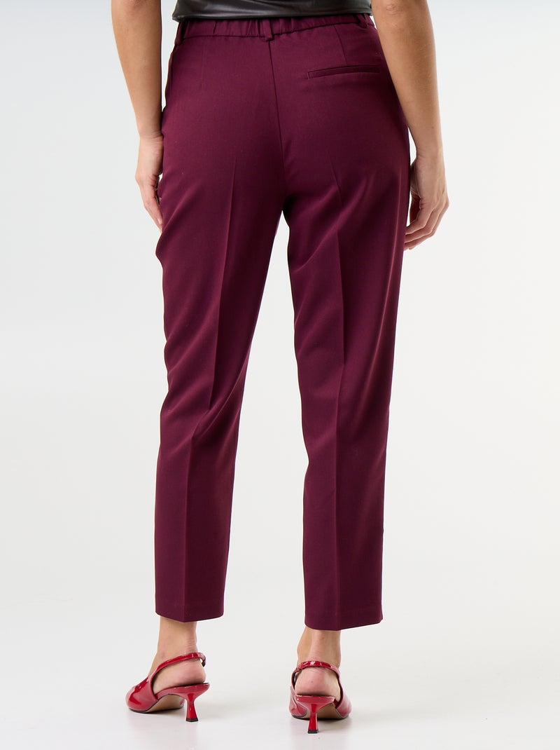 Pantalón de traje liso con 2 bolsillos Rosa - Kiabi
