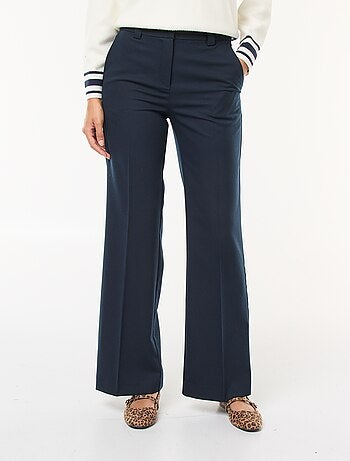 Pantalón de traje liso corte recto