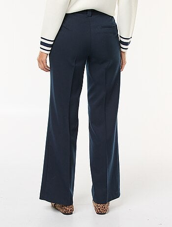 Pantalón de traje liso corte recto