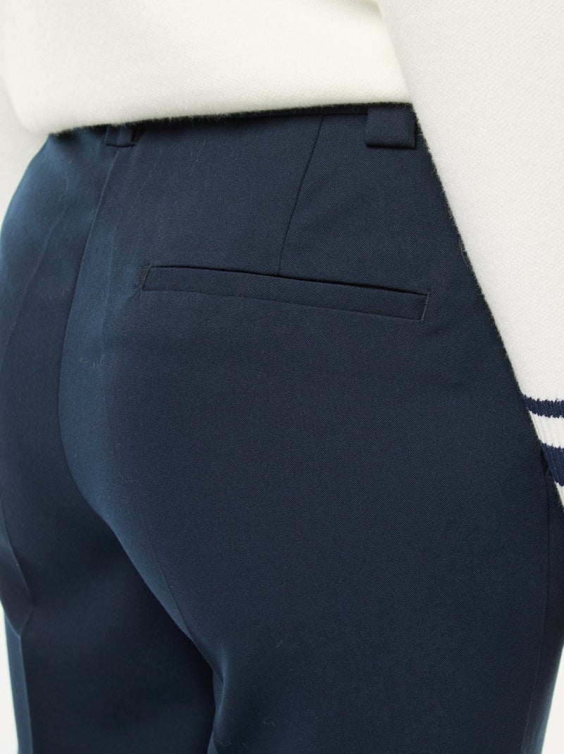 Pantalón de traje liso corte recto Azul - Kiabi