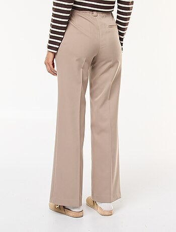 Pantalón de traje liso corte recto