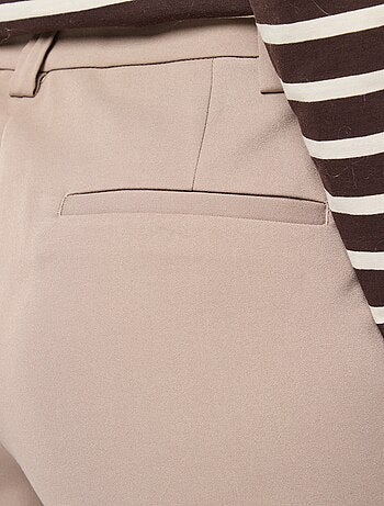 Pantalón de traje liso corte recto