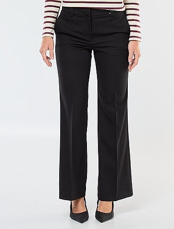 Pantalón de traje liso corte recto