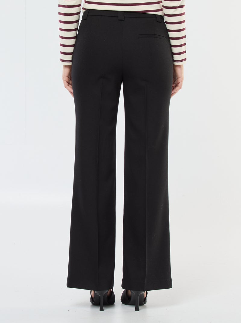 Pantalón de traje liso corte recto Negro - Kiabi