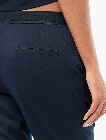 Pantalón de traje recto liso