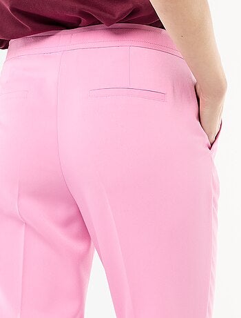 Pantalón de traje recto liso