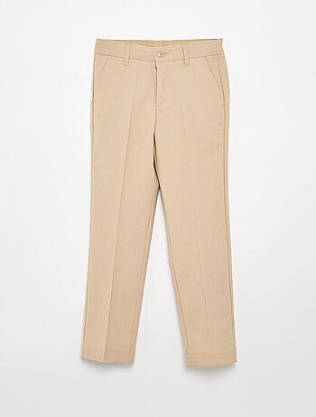 Pantalón de traje regular liso