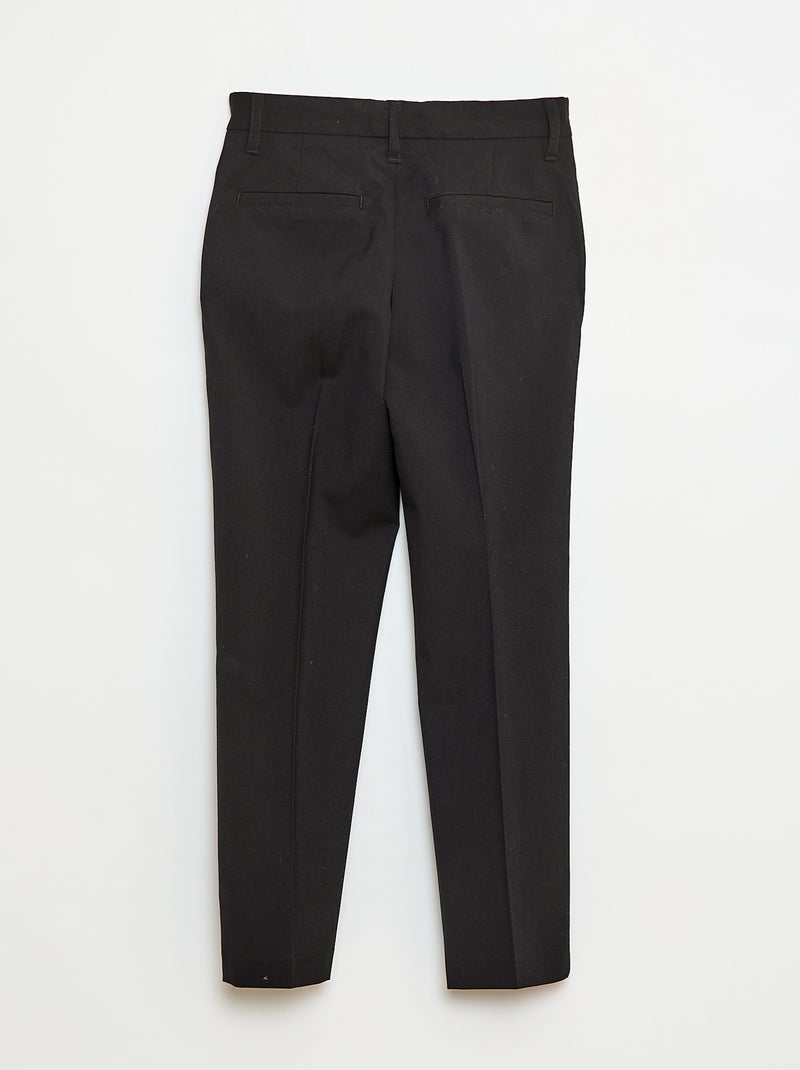 Pantalón de traje regular liso Negro - Kiabi
