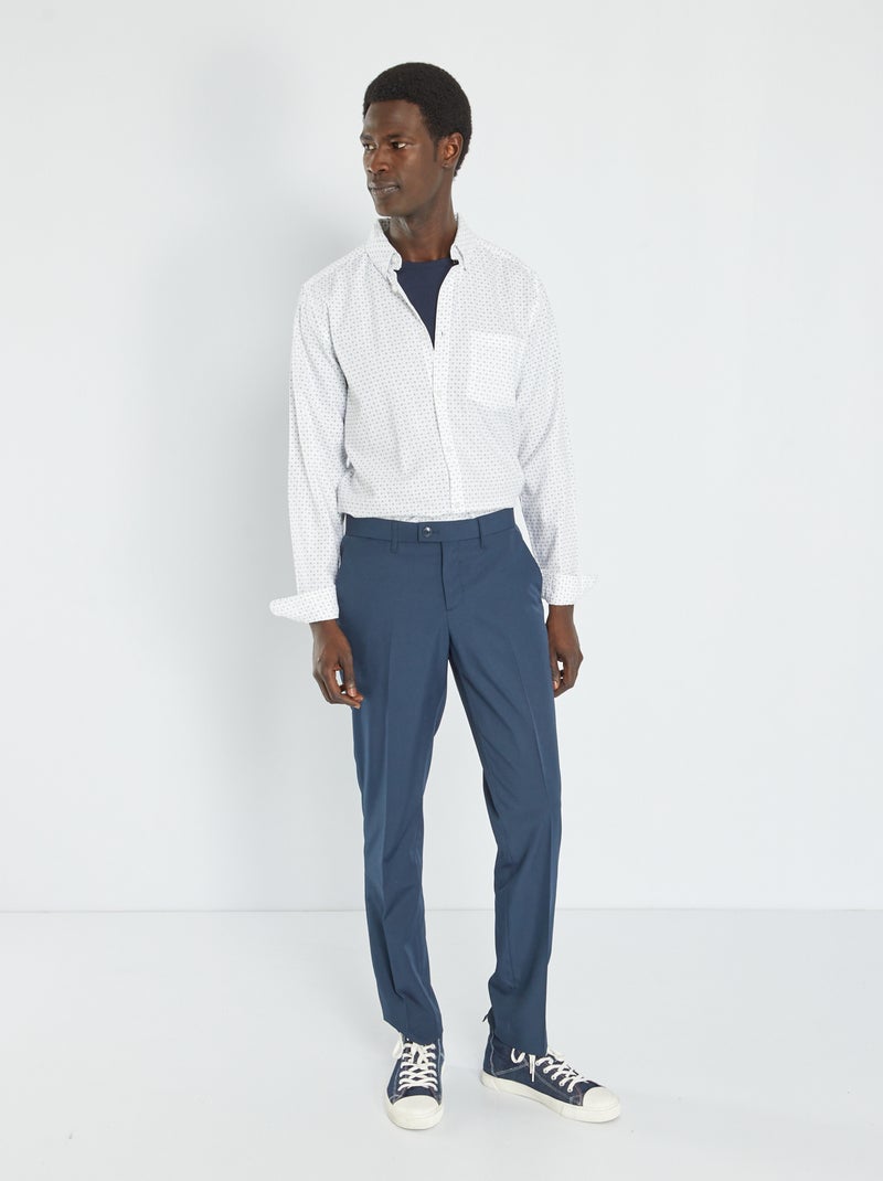 Pantalón de traje slim azul marino - Kiabi