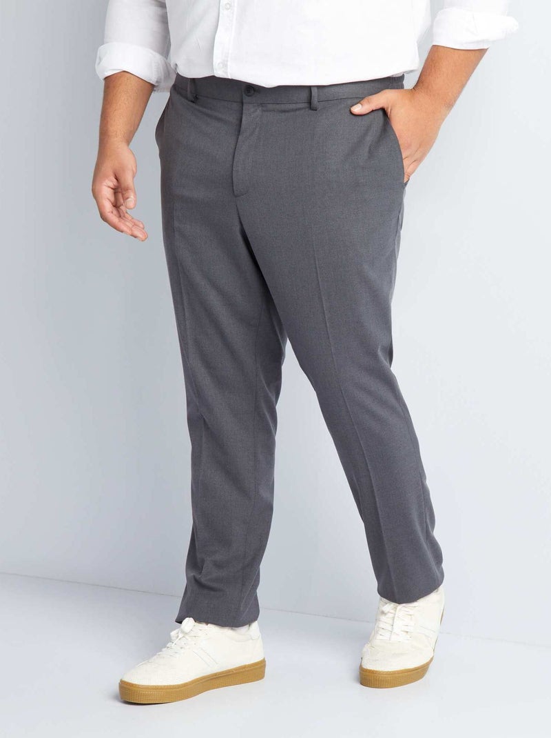 Pantalón de traje slim GRIS - Kiabi