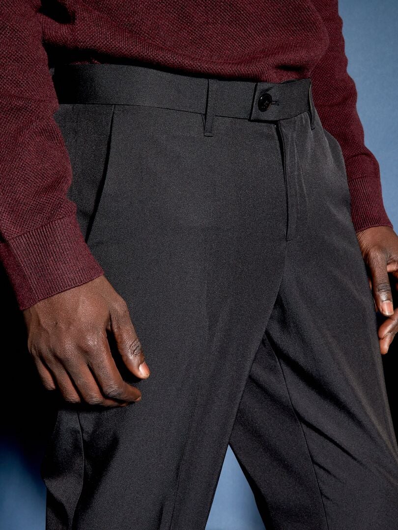 Pantalón de traje slim negro - Kiabi