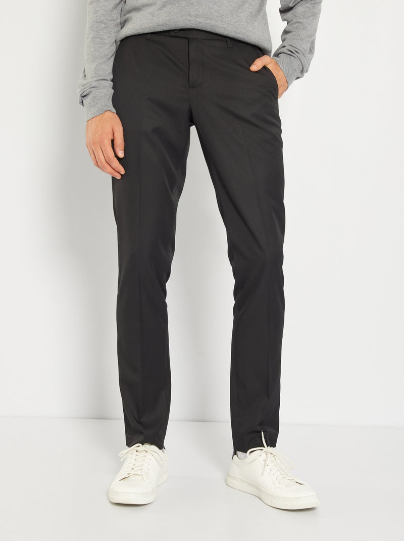 Pantalón de traje slim negro - Kiabi
