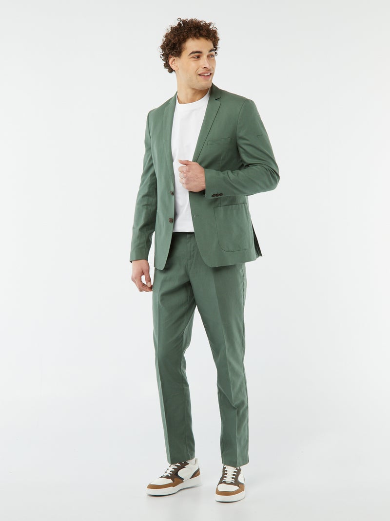 Pantalón de traje slim VERDE - Kiabi