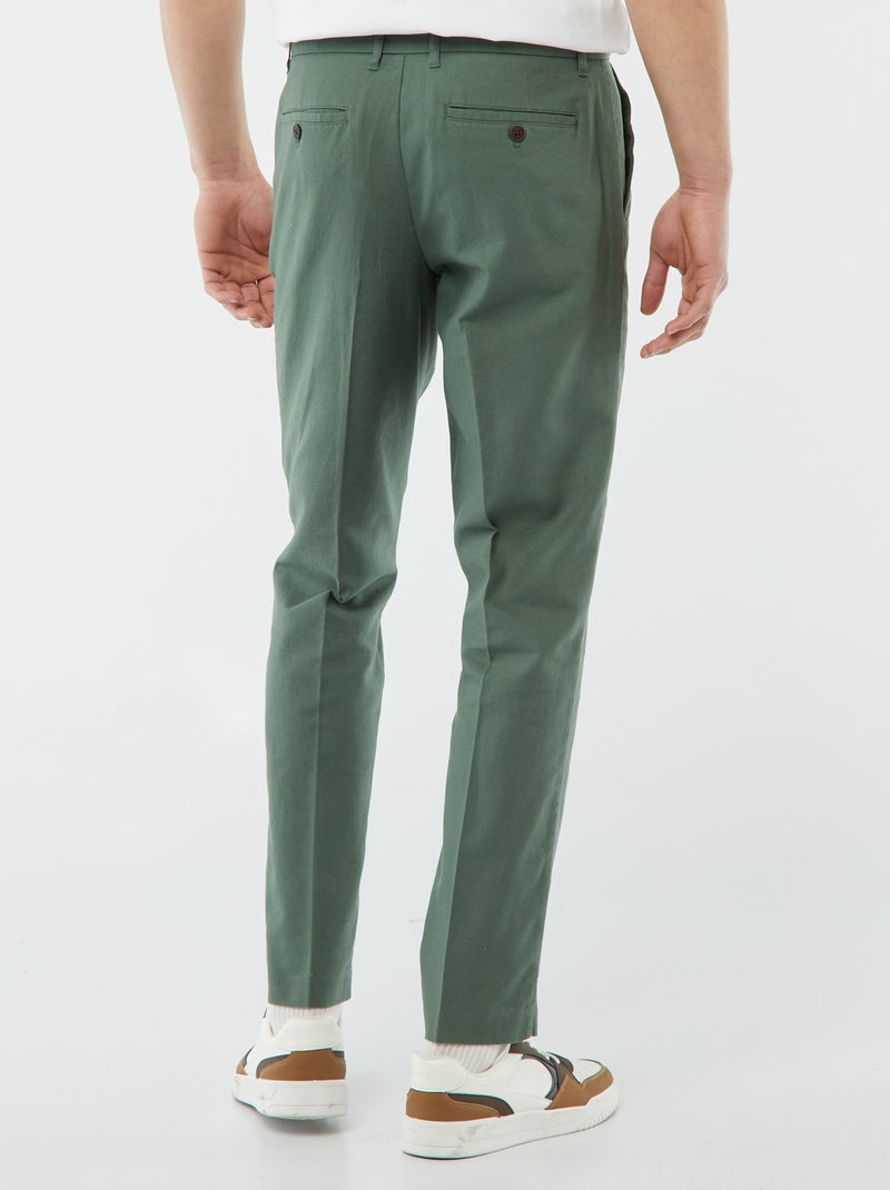Pantalón de traje slim VERDE - Kiabi