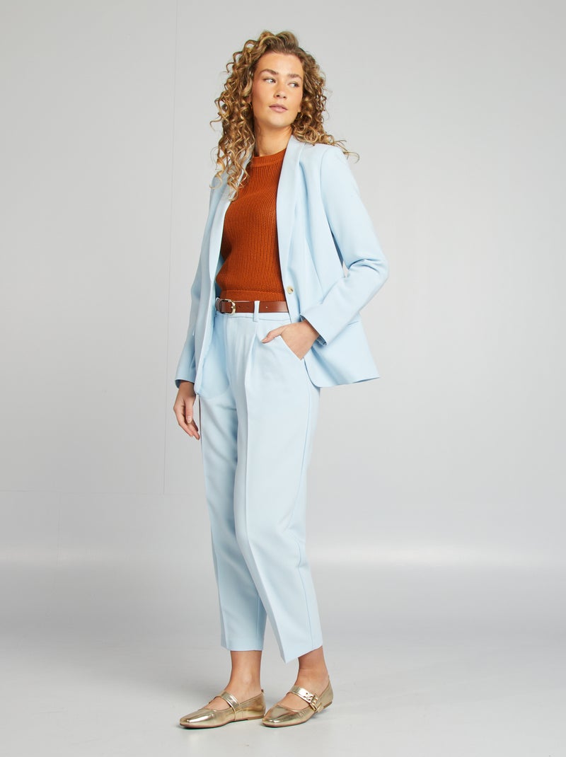 Pantalón de traje tobillero AZUL - Kiabi