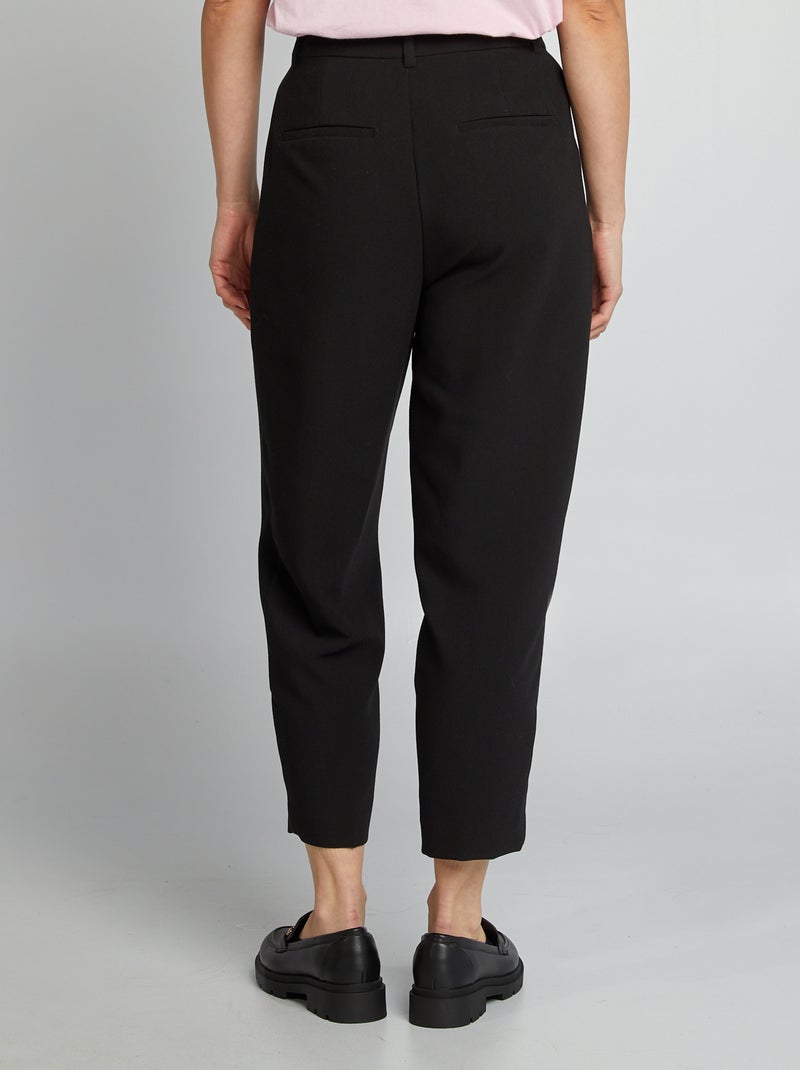Pantalón de traje tobillero negro - Kiabi